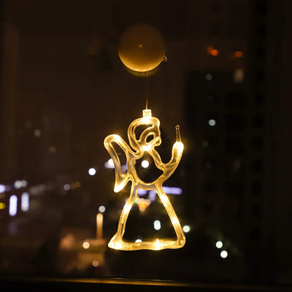 Christmas LED Lights: Warm Battery-Powered Window Decor