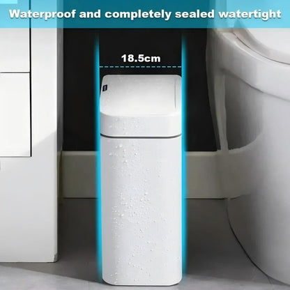 Smart Sensor Trash Can 15L - Touchless, Waterproof, Auto Bagging