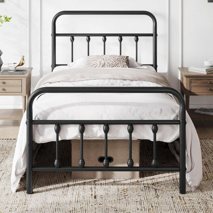 Platform Bed Metal - Victorian Iron-Art, No Box Spring