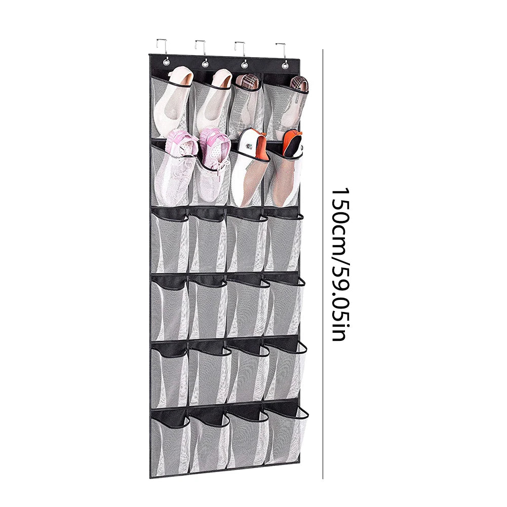 Over The Door Shoe Organizer - 12 Pair Large Pocket 
