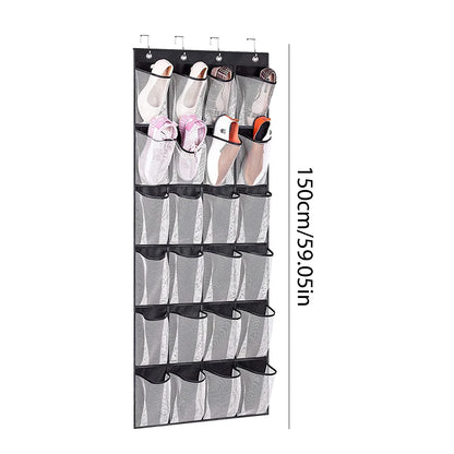 Over The Door Shoe Organizer - 12 Pair Large Pocket 