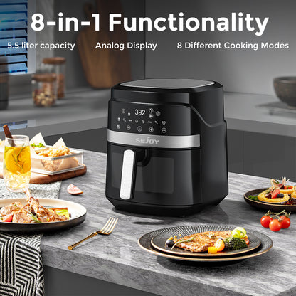 Air Fryer 8-in-1, 6L Electric Oven - Roast, Bake, Dehydrate