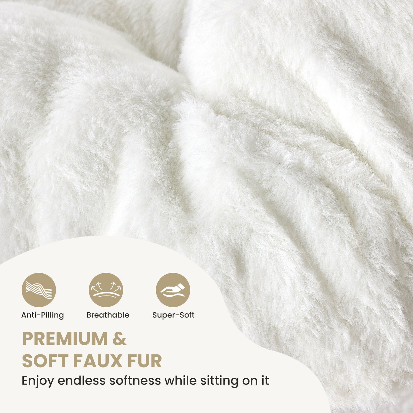 Cozy Faux Fur Saucer Chair - 28in Folding Lounge for Living Room