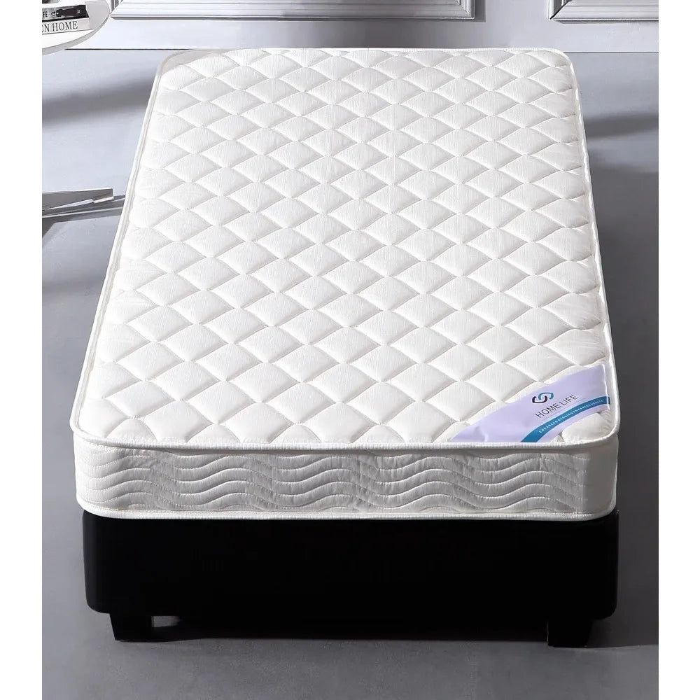  Twin Bed Mattress - Hybrid Euro Top Comfort Sleep - Eco-Friendly, Breathable Innerspring Twin Bed Size Mattress