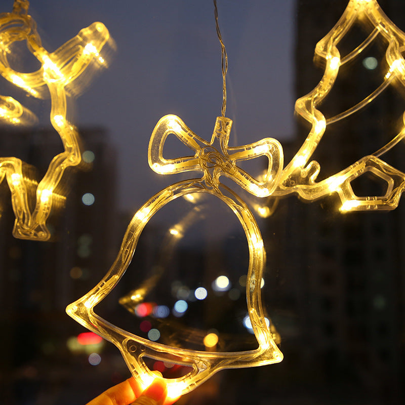 Christmas LED Lights: Warm Battery-Powered Window Decor
