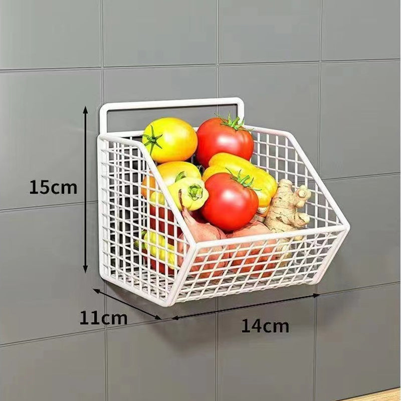 Wall Mounted Kitchen Storage Basket - Durable Wire Rack