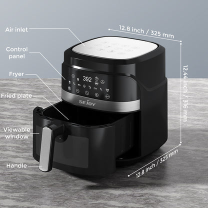 Air Fryer 8-in-1, 6L Electric Oven - Roast, Bake, Dehydrate