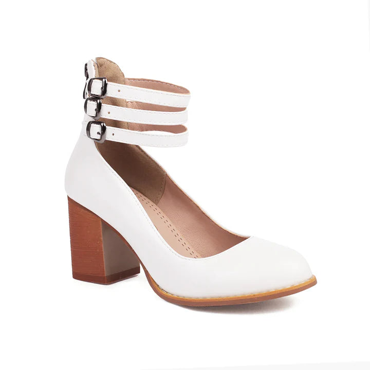 Miles | Elegant Leather Block Heels
