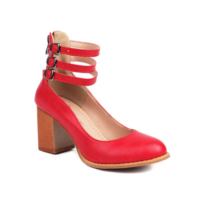 Miles | Elegant Leather Block Heels