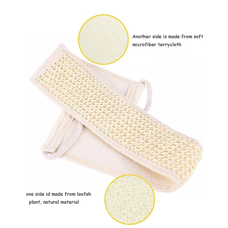Washcloth Exfoliating Loofah Body Scrubber - Natural Spa Shower Tool