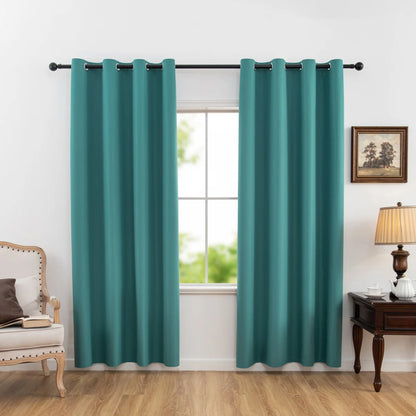 Blackout Curtains 2pcs - Thermal Insulated Window Drapes