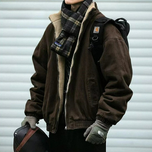 Japanese Vintage Wool Jacket - Warm Men's Winter Coat