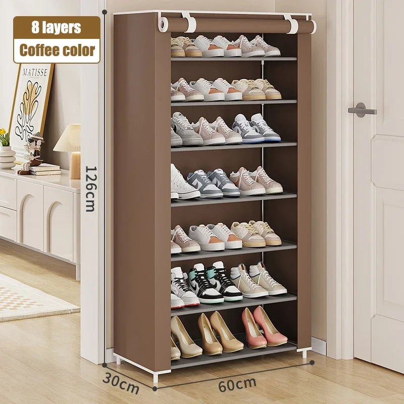 Multilayer Shoe Rack: Dustproof, Space-Saving Corner Organizer