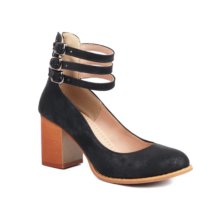Miles | Elegant Leather Block Heels