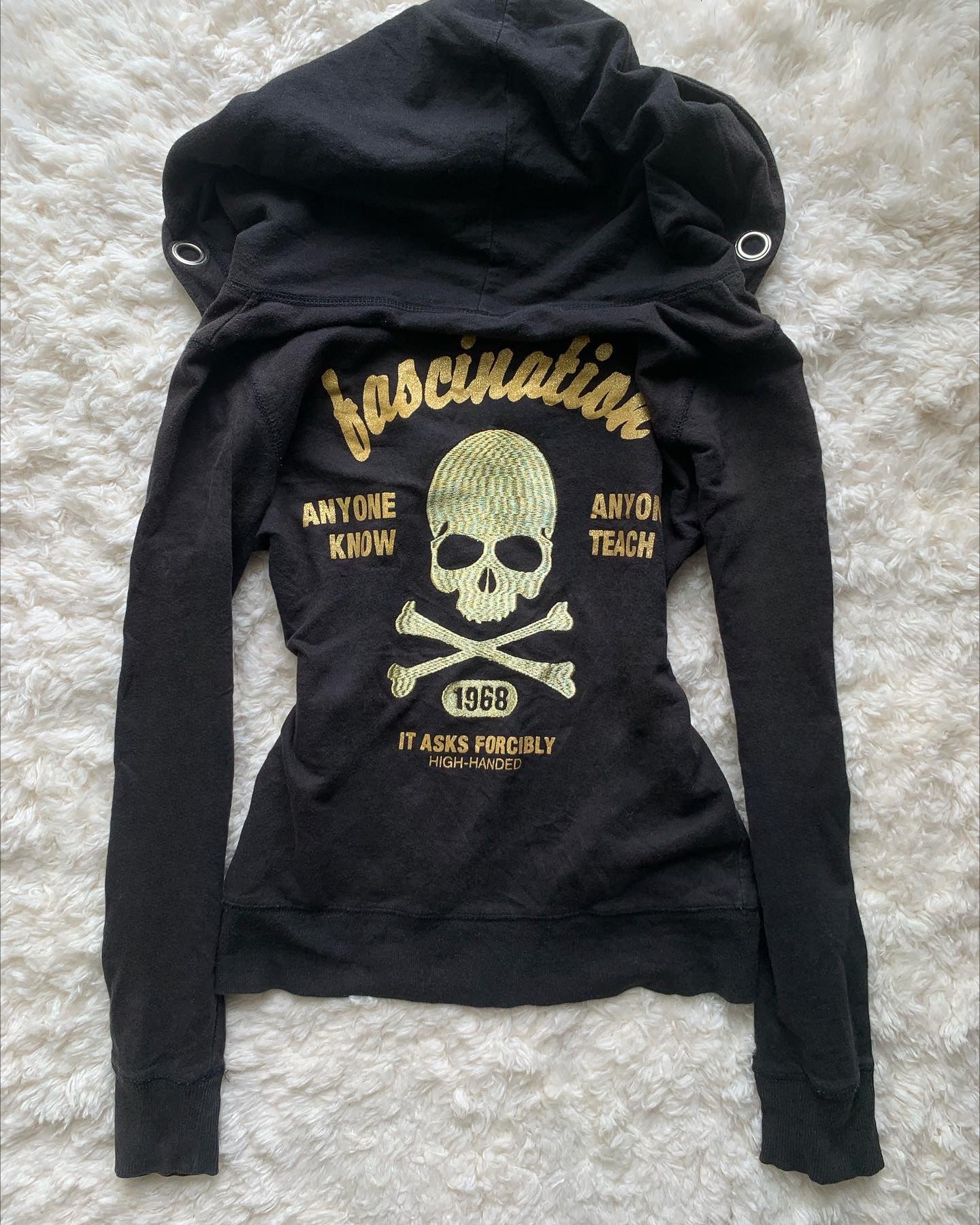 Y2K Retro Skull Hoodie - Slim Fit Gothic Harajuku Jacket