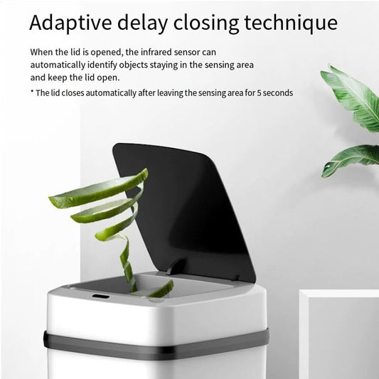 Auto Open 13L Trash Can - Motion Sensor, Waterproof, Anti-Odor