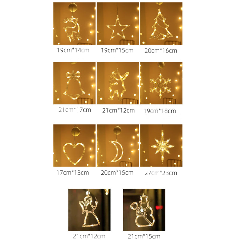 Christmas LED Lights: Warm Battery-Powered Window Decor