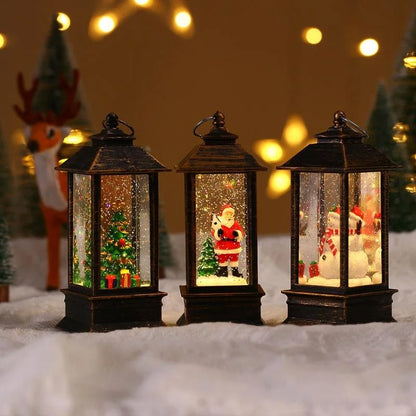 Retro Santa LED Lamp - Christmas Night Light Ornament