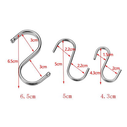 Hooks Stainless Steel S - 5pcs Kitchen Storage Hangers