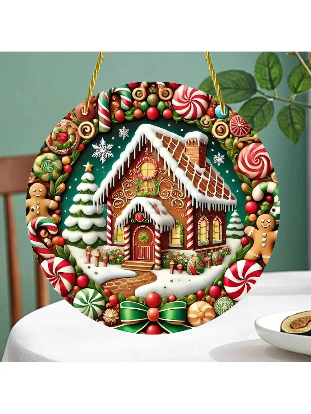 Santa Claus Stained Glass Sun Catcher - Festive Window Decor