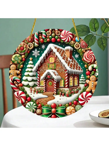 Santa Claus Stained Glass Sun Catcher - Festive Window Decor