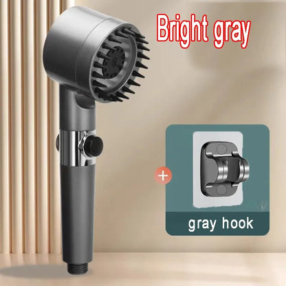 High Pressure Shower Head: 4-Mode Rain Shower with Filter