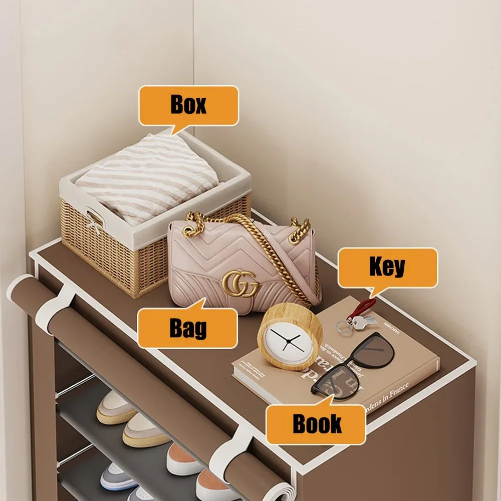 Multilayer Shoe Rack: Dustproof, Space-Saving Corner Organizer