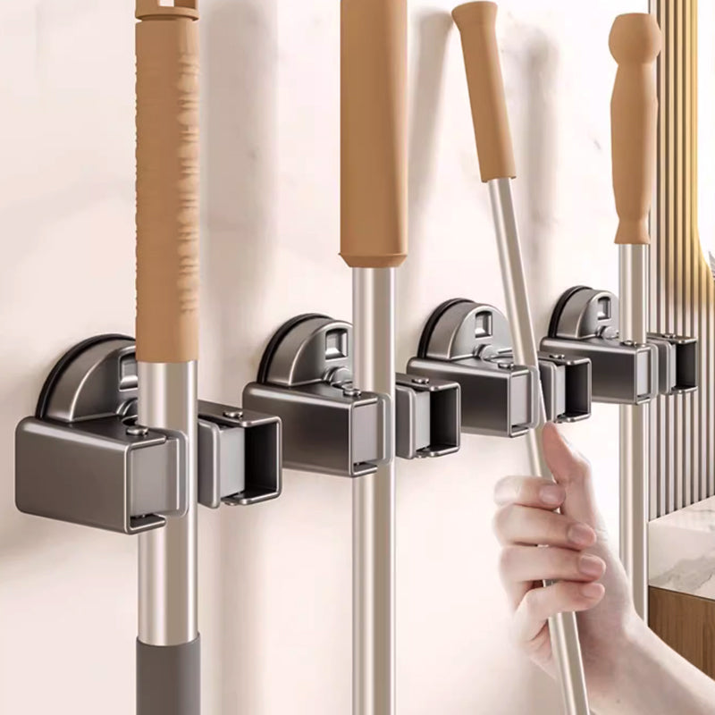 No Drill Suction Mop & Broom Holder 