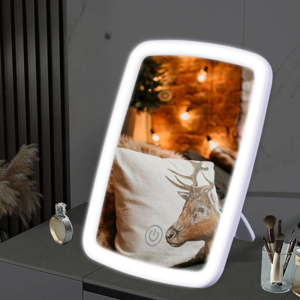 LED Mirror Travel Makeup: Portable, Foldable & Bright