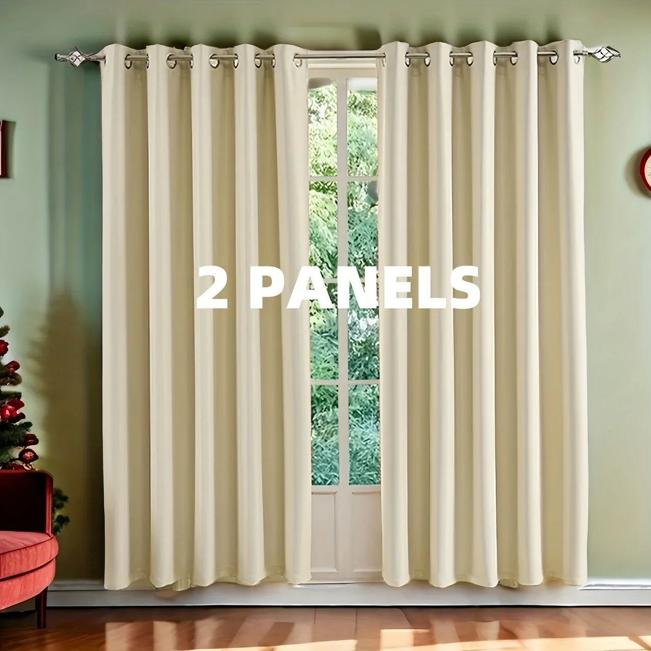 Blackout Curtains 2pcs - Thermal Insulated Window Drapes