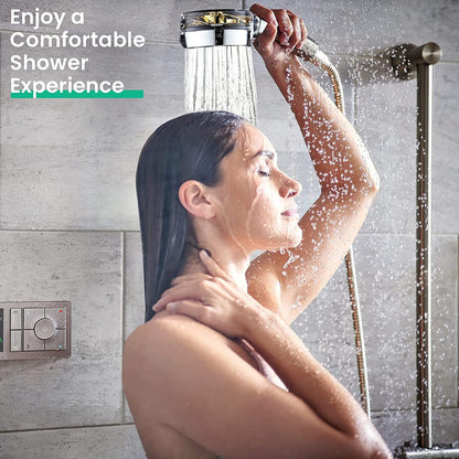 High Pressure Shower Head - Water Saving 360° Turbo