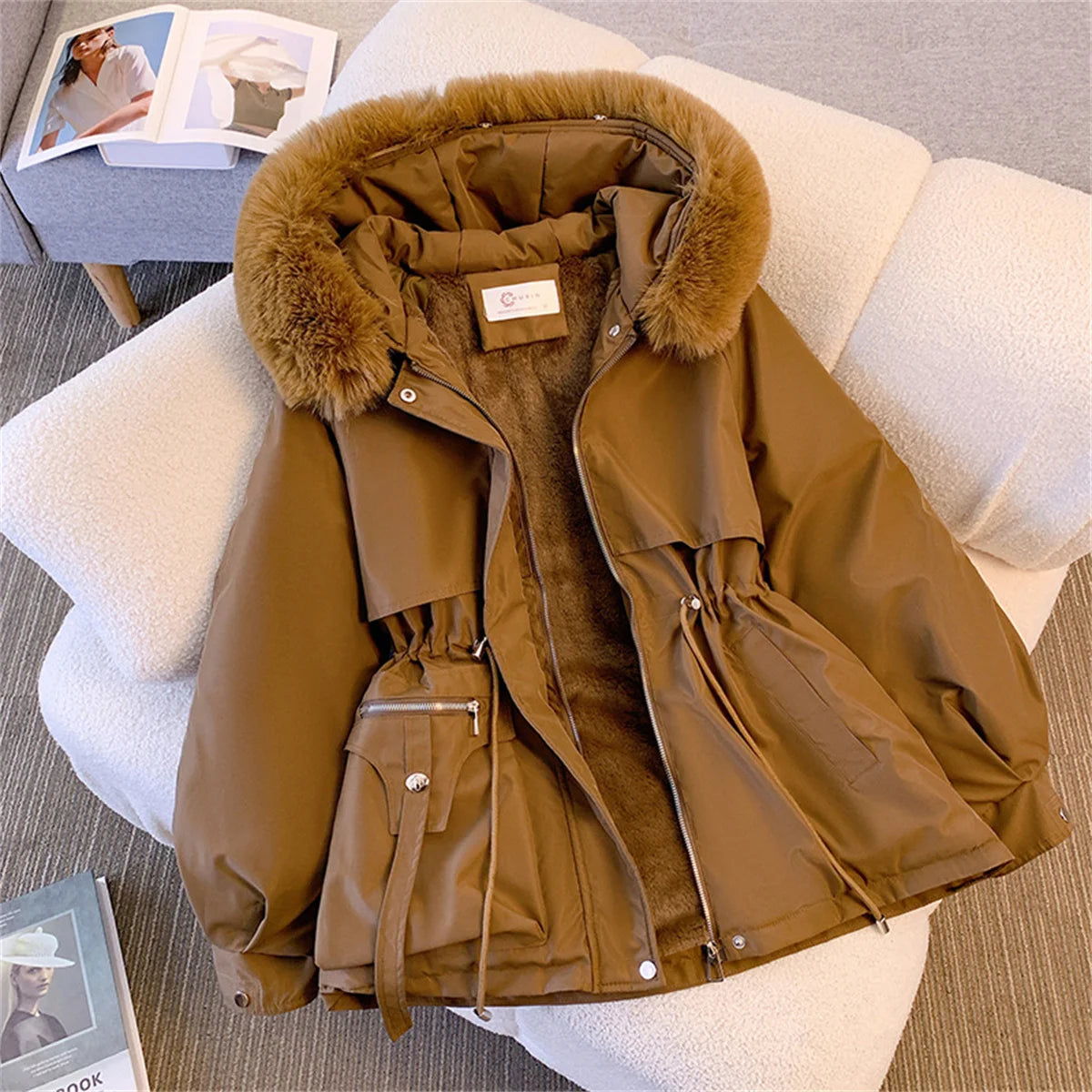Women's Hooded Winter Coats - Korean Style Padded Jackets