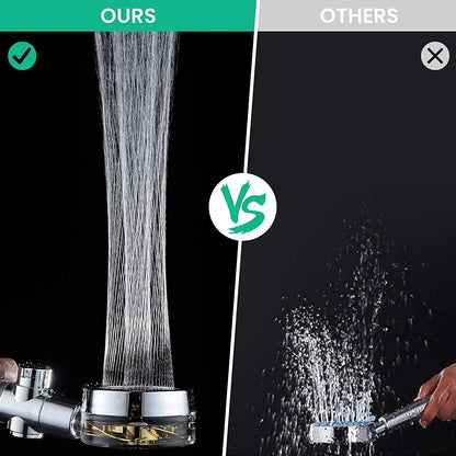 High Pressure Shower Head - Water Saving 360° Turbo