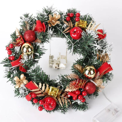 LED Christmas Wreath 30/40cm - Front Door & Window Decor
