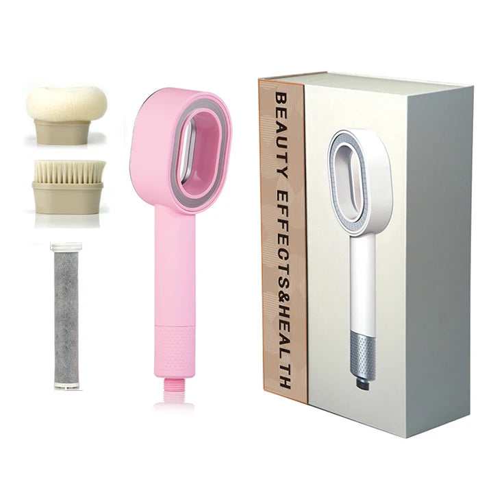 Filtered Shower Head: Pressurized Water-Saving Handheld Nozzle