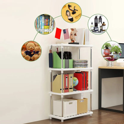 Multi-Level Storage Rack: Eco-Friendly Kitchen & Bath Organizer