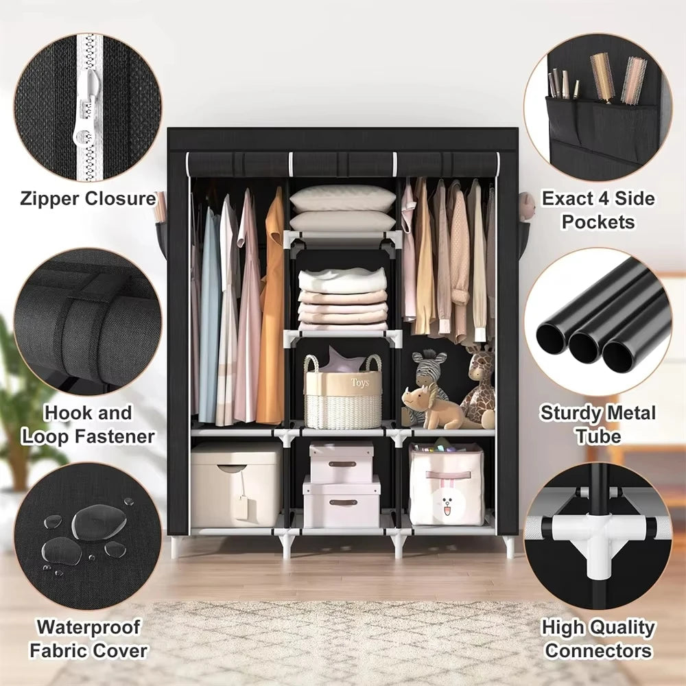 Fabric Wardrobe Organizer - Dustproof, Durable, Space-Saving