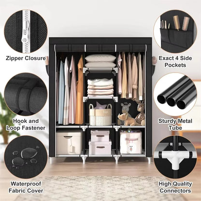 Fabric Wardrobe Organizer - Dustproof, Durable, Space-Saving
