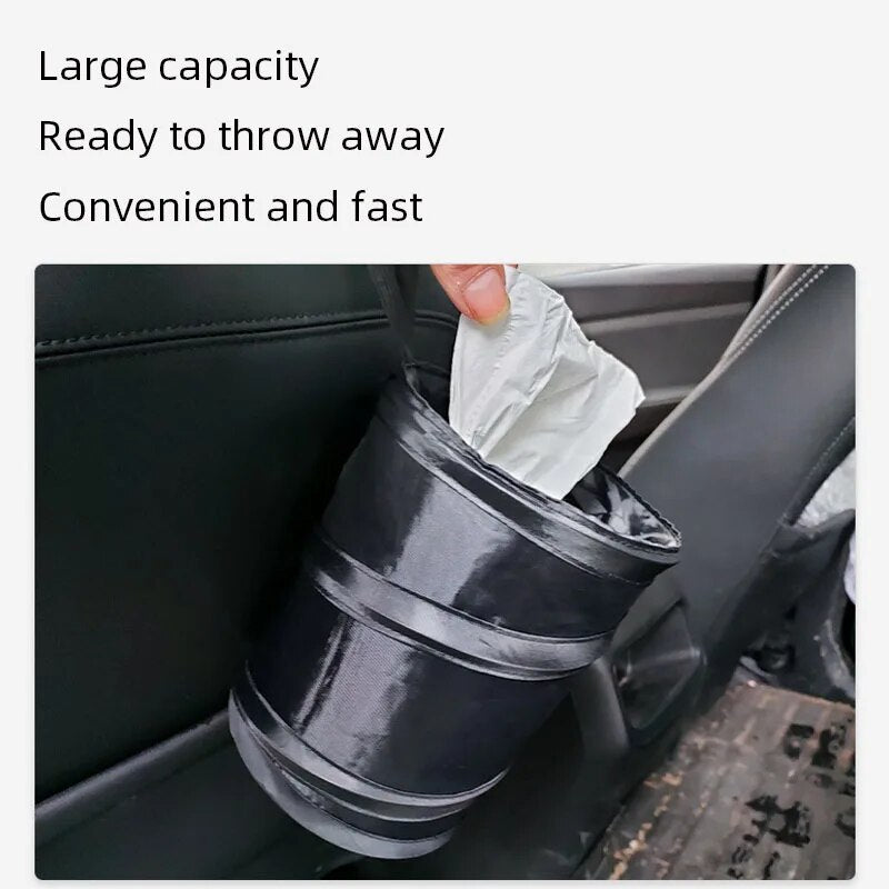 Car Trash Can Portable Foldable Hanging Storage Bag