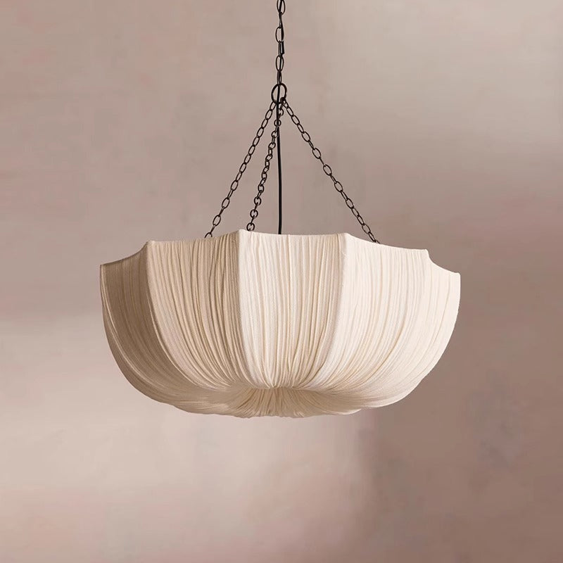 Nordic Fabric Chandelier - Minimalist Wabi Sabi Pendant Lamp