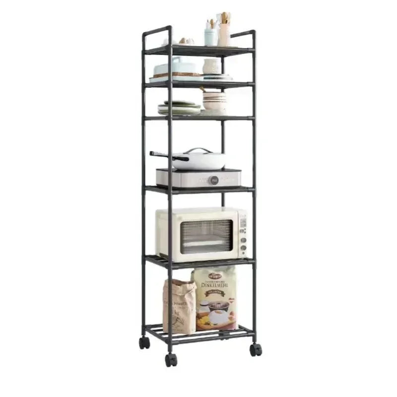 Durable Multi-Tier Storage Cart for Kitchen & Bathroom