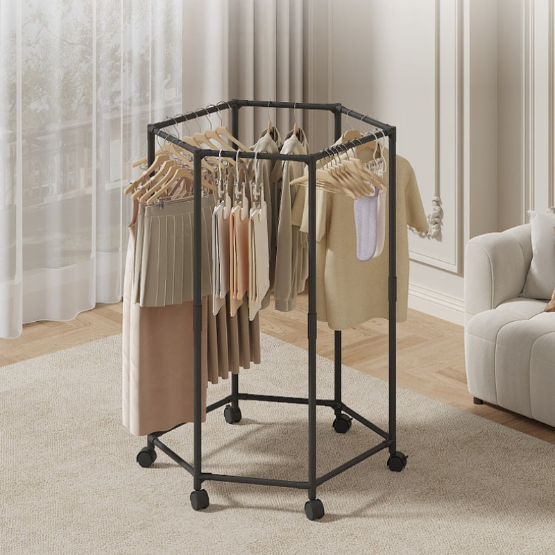 Hexagon Rotating Clothes Rack & Coat Hanger Stand