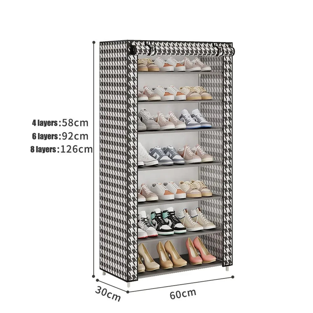 Multilayer Shoe Rack: Dustproof, Space-Saving Corner Organizer