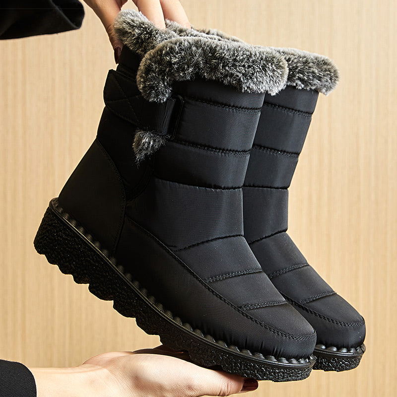 Women's Waterproof Snow Boots - Trendy 2025 Ankle Low Heels