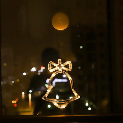 Christmas LED Lights: Warm Battery-Powered Window Decor