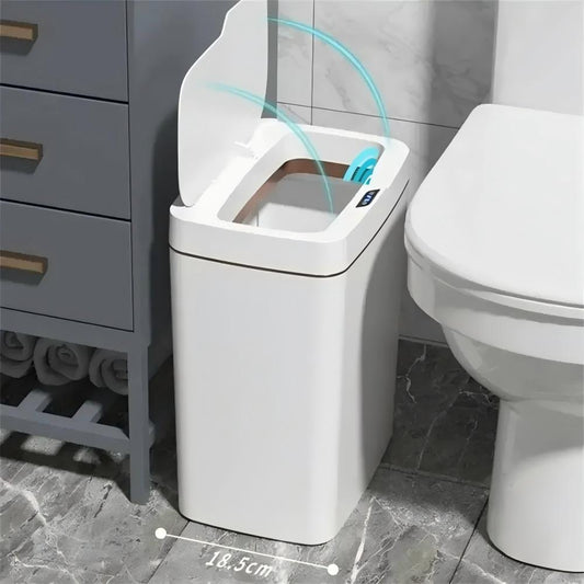 Smart Sensor Trash Can 15L - Touchless, Waterproof, Auto Bagging