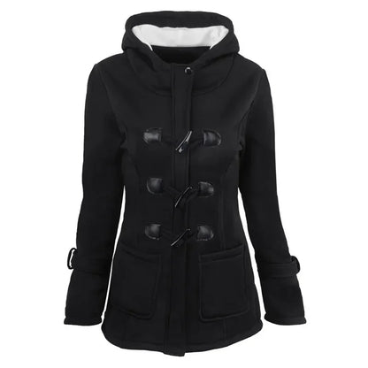 Casual Women's Overcoat: Hooded Jacket in 6 Colors