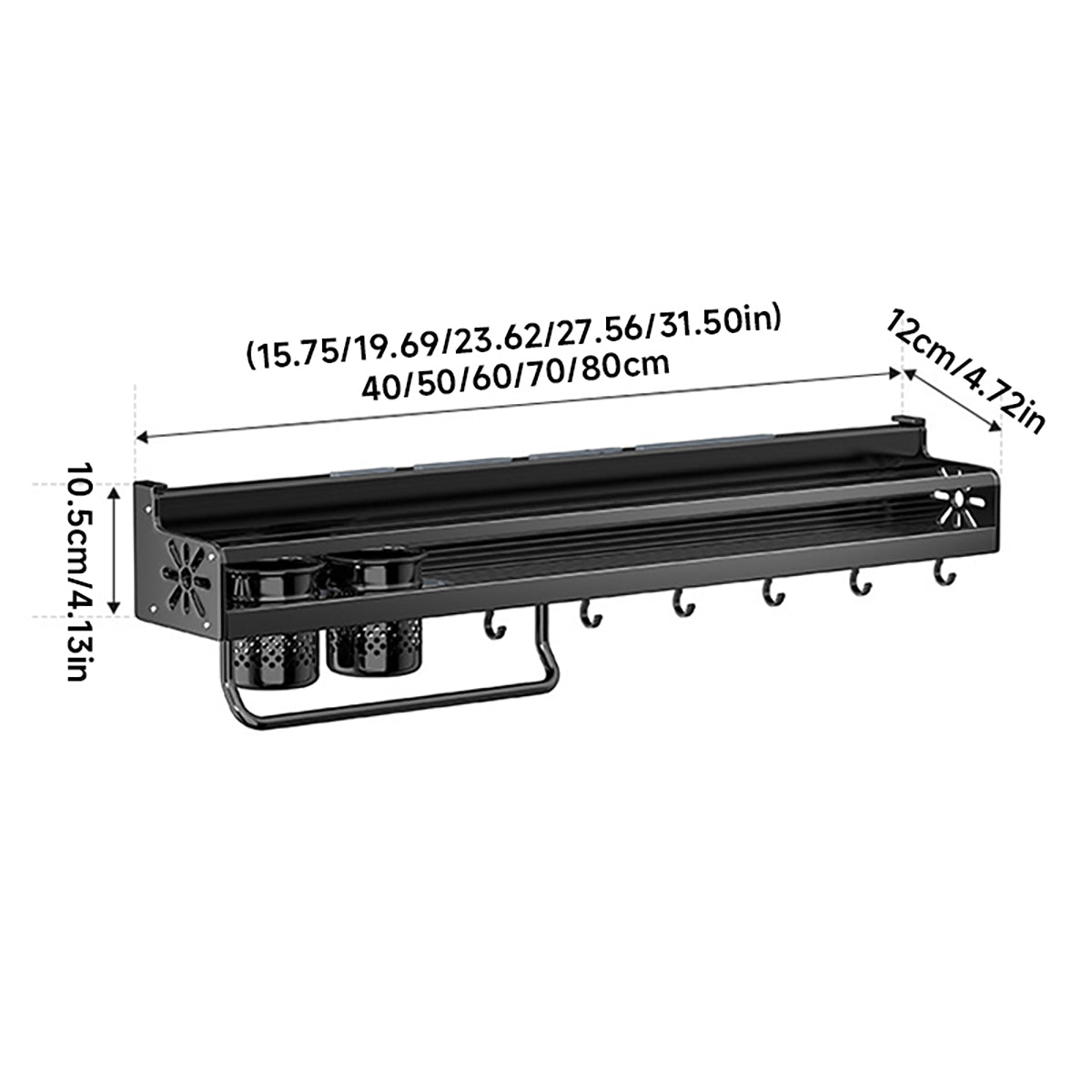 Metal Kitchen Shelf No-Punch Large Capacity Storage Rack