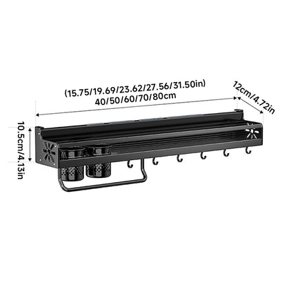Metal Kitchen Shelf No-Punch Large Capacity Storage Rack