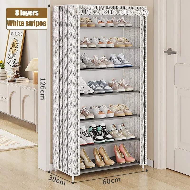 Multilayer Shoe Rack: Dustproof, Space-Saving Corner Organizer